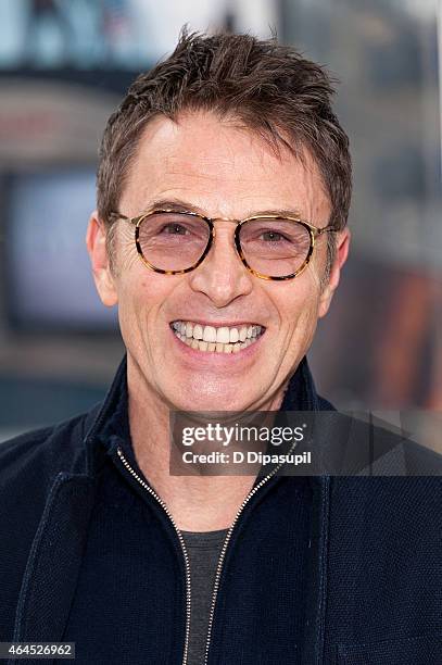 Tim Daly visits "Extra" at their New York studios at H&M in Times Square on February 26, 2015 in New York City.