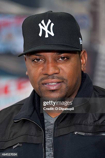 Mekhi Phifer visits "Extra" at their New York studios at H&M in Times Square on February 26, 2015 in New York City.