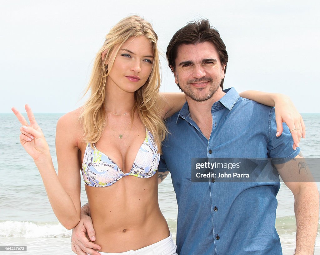 Supermodel Martha Hunt & Juanes Celebrate The Victoria's Secret Swim Special