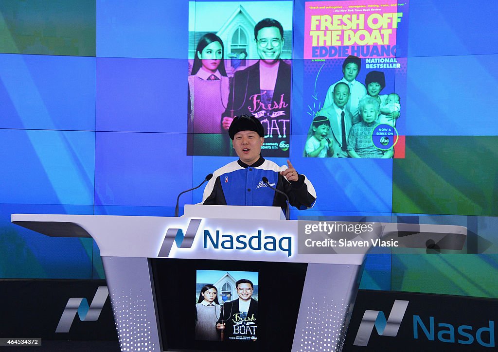 Eddie Huang Rings The NASDAQ Opening Bell