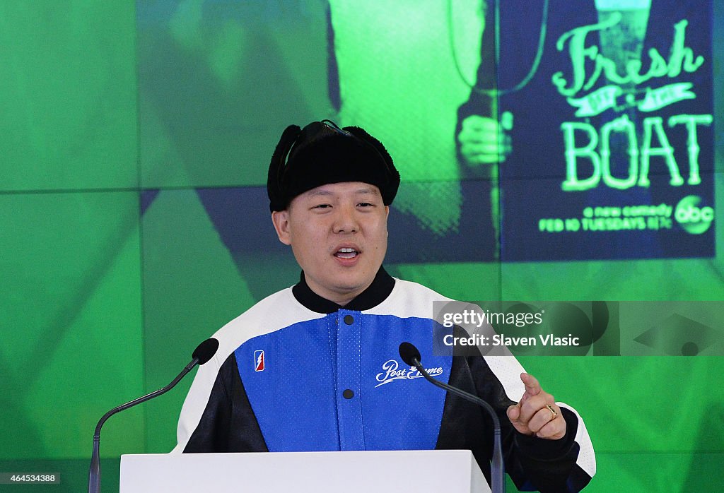 Eddie Huang Rings The NASDAQ Opening Bell