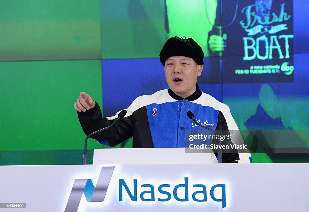 Eddie Huang Rings The NASDAQ Opening Bell