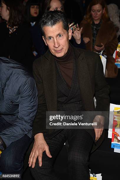 Stefano Tonchi attends the Moschino show during the Milan Fashion Week Autumn/Winter 2015 on February 26, 2015 in Milan, Italy.