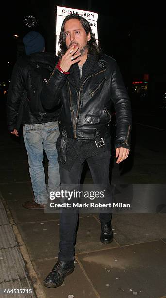 Carl Barat at the Fuerzabruta VIP night at the Roundhouse on January 22, 2014 in London, England.