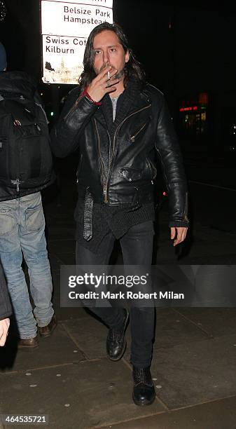 Carl Barat at the Fuerzabruta VIP night at the Roundhouse on January 22, 2014 in London, England.