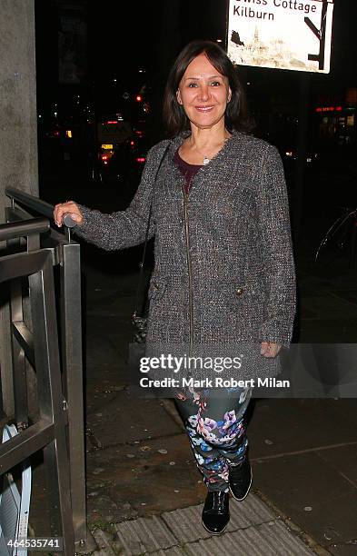 Arlene Phillips at the Fuerzabruta VIP night at the Roundhouse on January 22, 2014 in London, England.