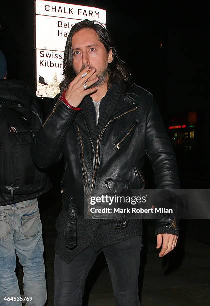 Carl Barat at the Fuerzabruta VIP night at the Roundhouse on January 22, 2014 in London, England.