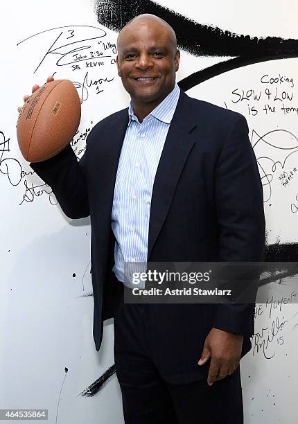 Former professional football player Warren Moon attends AOL BUILD Speaker Series: Warren Moon Discusses "Beating The Odds" Foundation at AOL Studios...