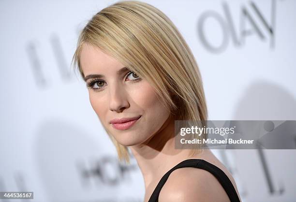 Actress Emma Roberts attends ELLE's Annual Women in Television Celebration on January 22, 2014 in West Hollywood, California.