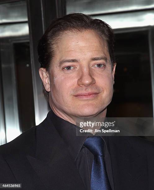 Actor Brendan Fraser attends the 'Gimme Shelter' screening hosted by Roadside Attractions and Day 28 Films with The Cinema Society on January 22,...