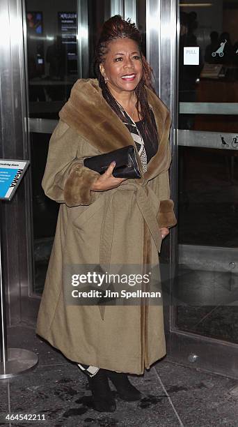 Valerie Simpson attends the 'Gimme Shelter' screening hosted by Roadside Attractions and Day 28 Films with The Cinema Society on January 22, 2014 in...