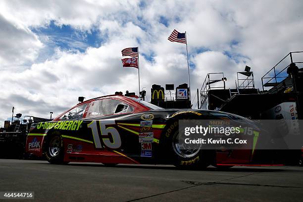 Clint Bowyer drives the 5-Hour Energy Toyota during a testing session at Atlanta Motor Speedway on February 26, 2015 in Hampton, Georgia.