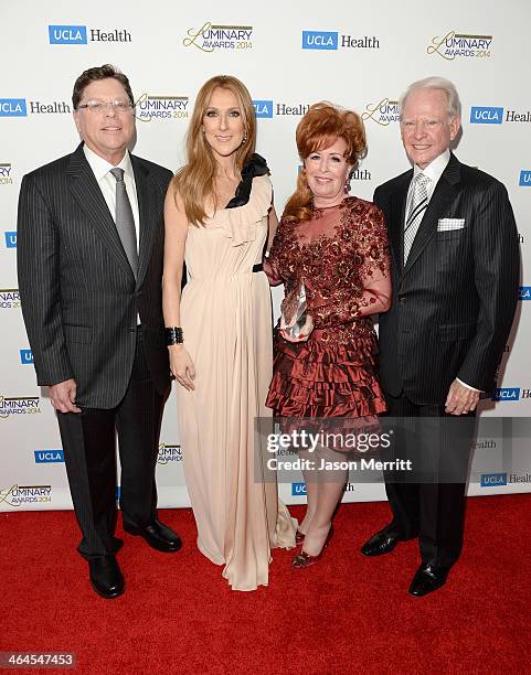 Department Chair, UCLA Head and Neck Surgery Dr. Gerald Berke, musician Celine Dion and honorees Diane Bashor and James Bashor attend the UCLA Head...