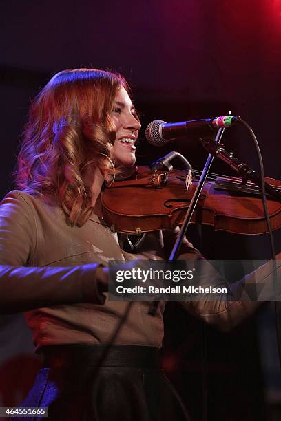 Musician Allie Gonino of The Good Mad performs at the BMI Snowball at Sundance House on January 22, 2014 in Park City, Utah.