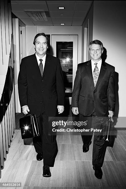 Rick Rosas and Brian Cullinan are photographed for The Hollywood Reporter on February 11, 2014 in Los Angeles, California.