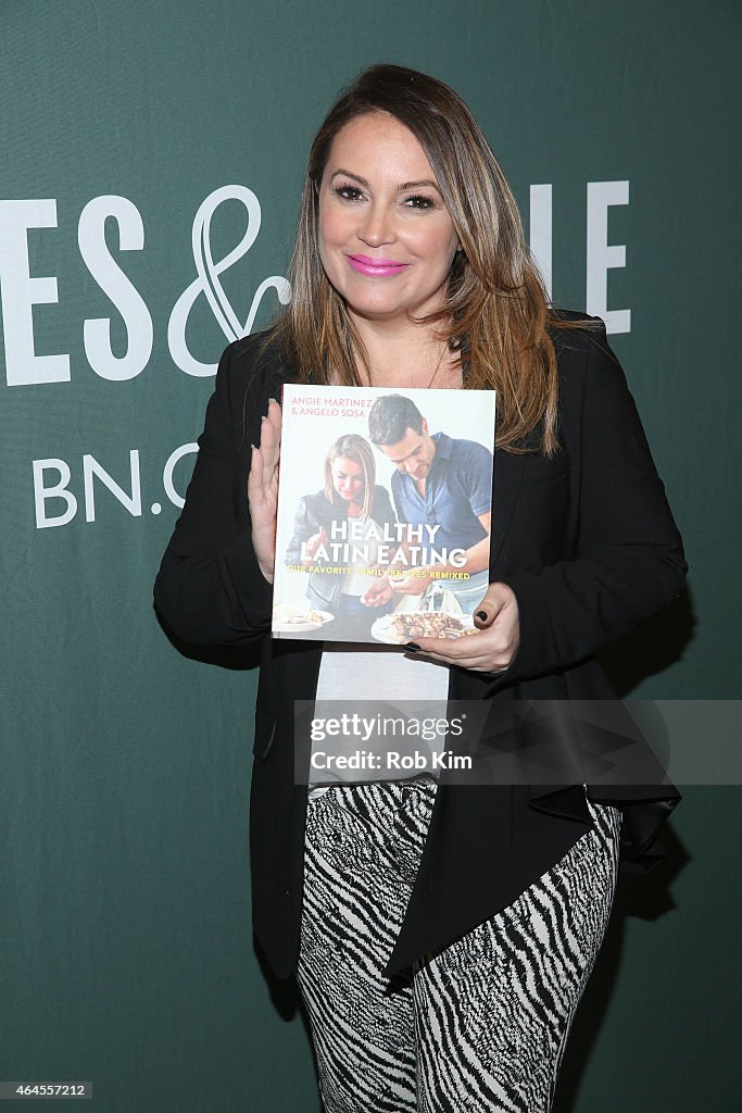 Angie Martinez And Angelo Sosa Sign Copies Of Their Cookbook "Healthy Latin Eating"