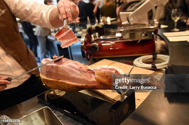 General view of atmosphere during a celebration of The New SAVEUR at Chef George Mendes soon-to-be opened Lupulo Restaurant on February 26, 2015 in...