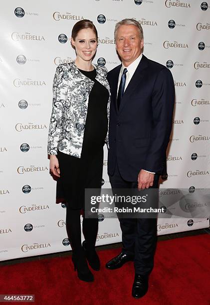 Coco Rocha and President, HSN, Bill Brand attend "Cinderalla" New York Special Screening And "Modern Princess" Clothing Line Preview at Tribeca Grand...