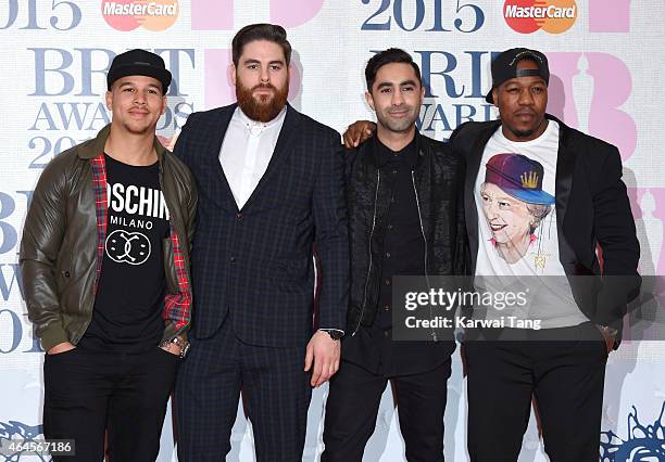 Rudimental attend the BRIT Awards 2015 at The O2 Arena on February 25, 2015 in London, England.