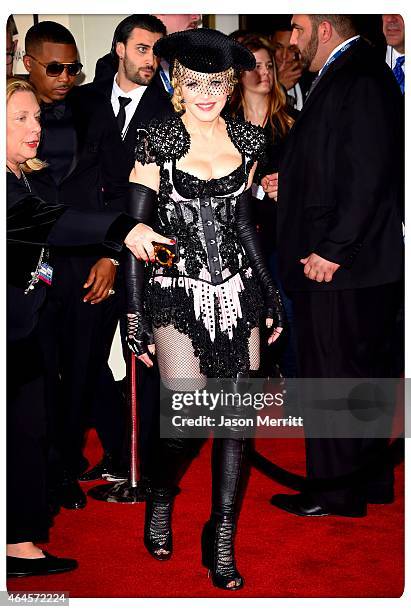 Singer Madonna attends The 57th Annual GRAMMY Awards at the STAPLES Center on February 8, 2015 in Los Angeles, California.