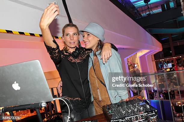 Djane Giulia Siegel taking a selfie with Simone Ballack during the Pre Opening Event Exhibition Insights by Mayk Azzato presented by KARE Kraftwerk...