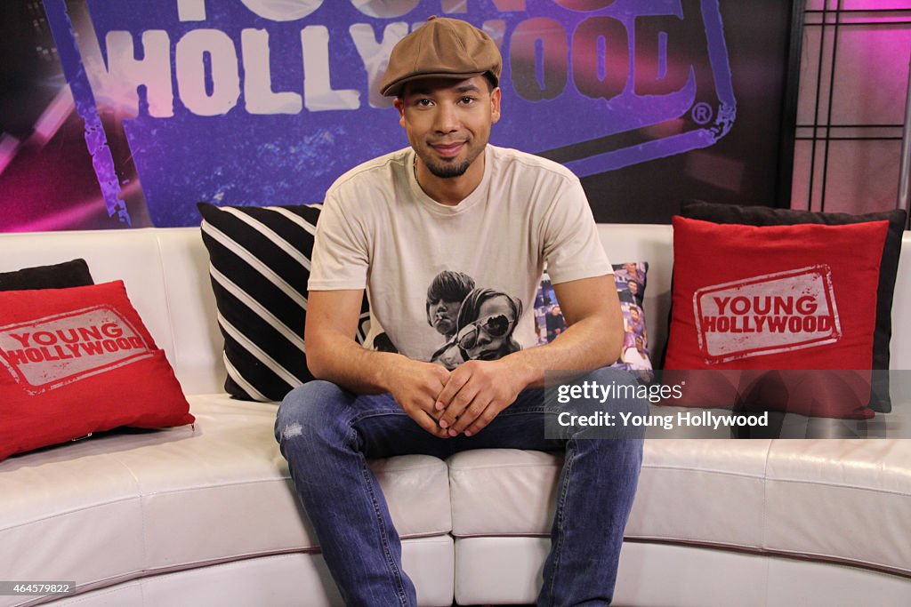Jussie Smollett Visits Young Hollywood Studio