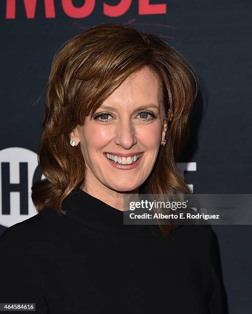 Anne Sweeney attends the premiere of Showtime's "Kobe Bryant's Muse" at The London Hotel on February 26, 2015 in West Hollywood, California.