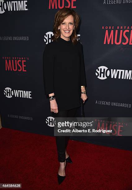 Anne Sweeney attends the premiere of Showtime's "Kobe Bryant's Muse" at The London Hotel on February 26, 2015 in West Hollywood, California.