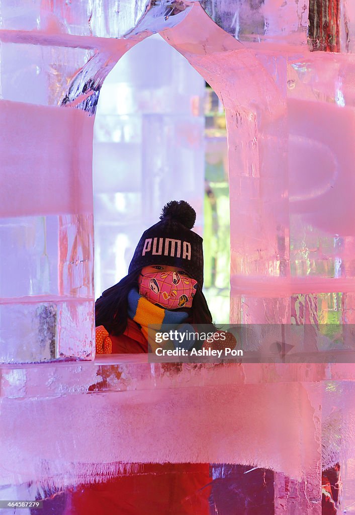 Renowned Ice Sculptors Create 'Fantasy Ice World'