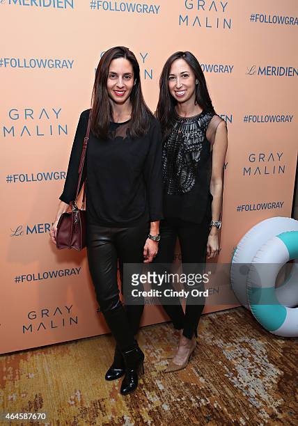 Dana Avidan Cohn and Katie Goldsmith attend as Le Meridien & Gray Malin present Follow Me at Le Parker Meridien New York on February 26, 2015 in New...