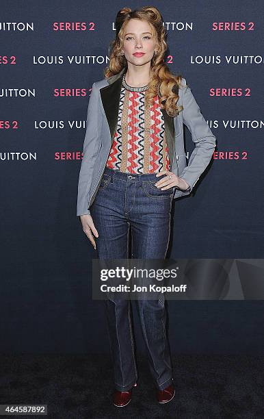 Haley Bennett arrives at Louis Vuitton "Series 2" The Exhibition on February 5, 2015 in Hollywood, California.