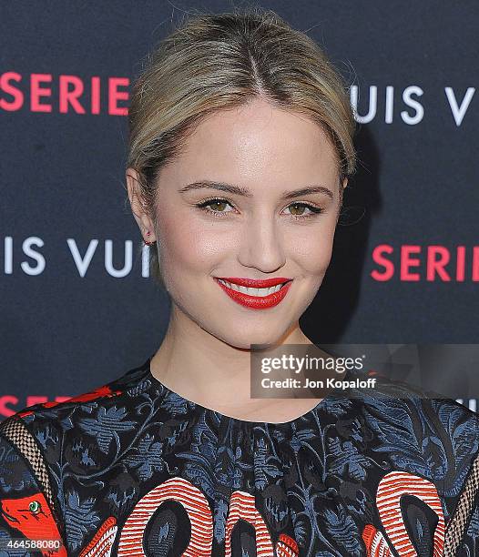 Actress Dianna Agron arrives at Louis Vuitton "Series 2" The Exhibition on February 5, 2015 in Hollywood, California.