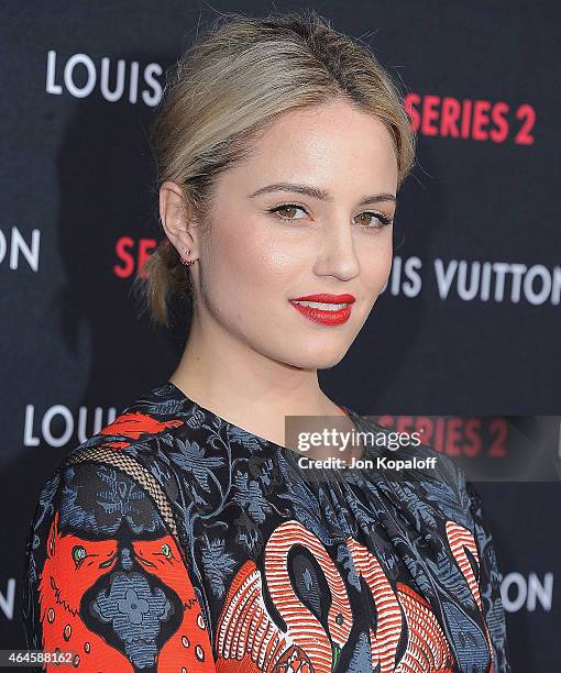 Actress Dianna Agron arrives at Louis Vuitton "Series 2" The Exhibition on February 5, 2015 in Hollywood, California.