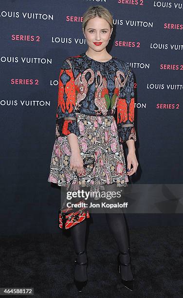 Actress Dianna Agron arrives at Louis Vuitton "Series 2" The Exhibition on February 5, 2015 in Hollywood, California.