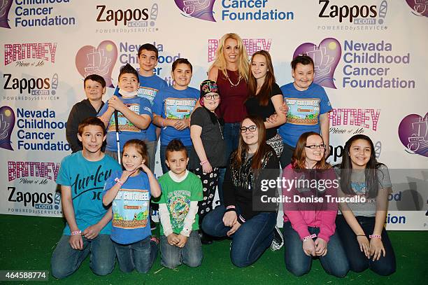 Britney Spears visits the Zappos.com campus in Downtown Las Vegas to celebrate her partnership with the Nevada Childhood Cancer Foundation and Zappos...