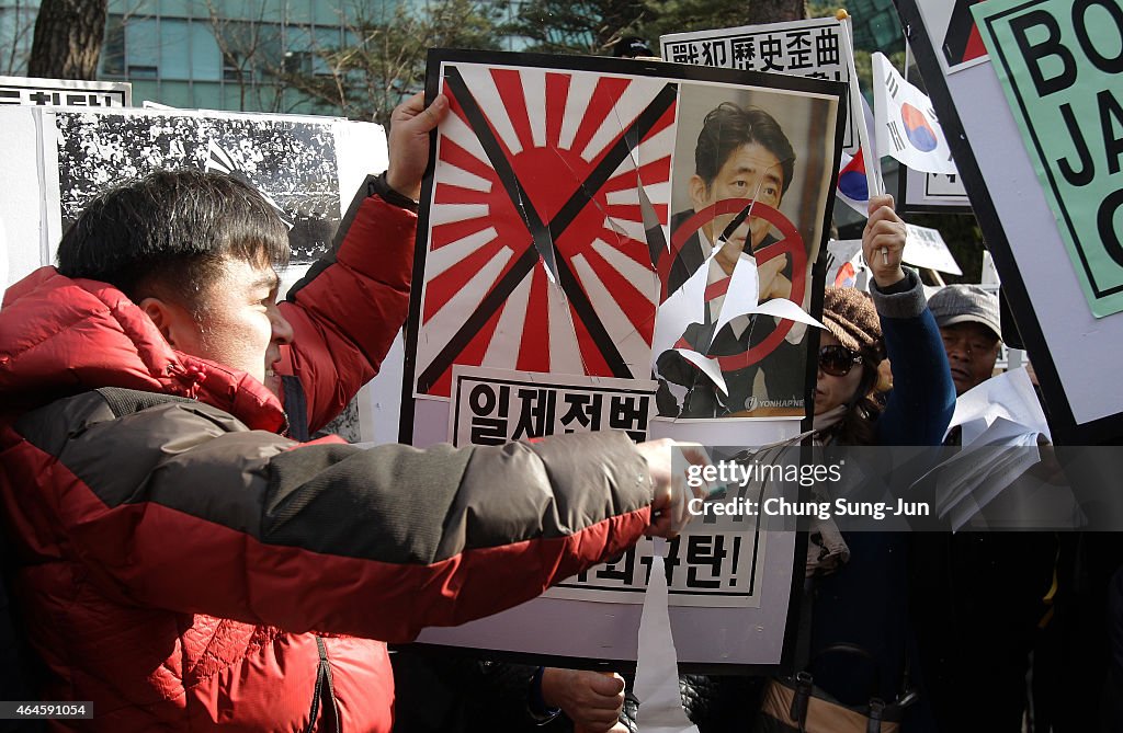 Conservatives Hold Anti-Japan Protest In Seoul