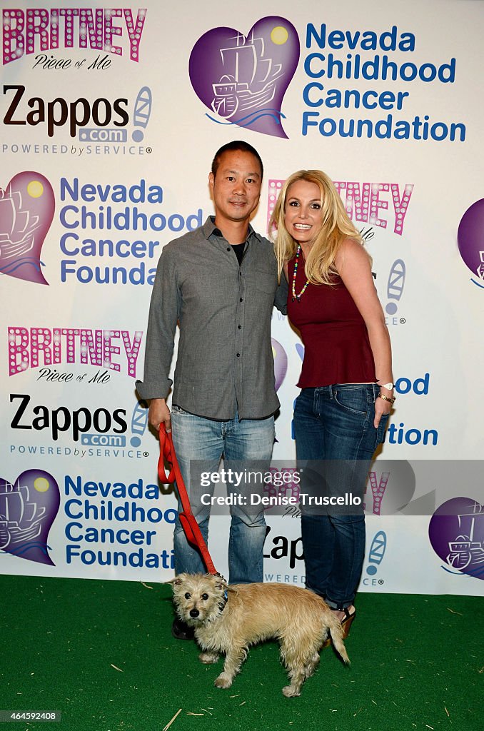 Britney Spears Visits The Zappos.com Campus in Downtown Las Vegas To Celebrate Her Partnership With Nevada Childhood Cancer Foundation (NCCF) And Zappos