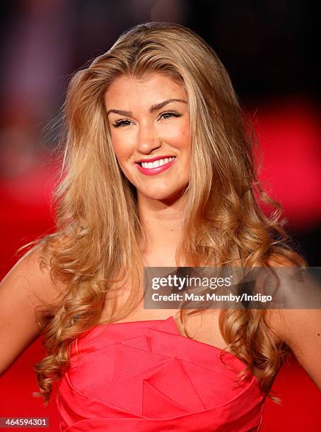 Amy Willerton attends the UK Premiere of 'Jack Ryan: Shadow Recruit' at Vue Leicester Square on January 20, 2014 in London, England.