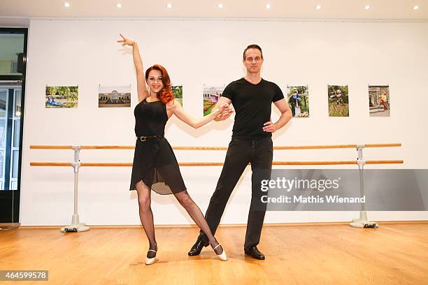 Ralf Bauer and Oana Nechiti pose at a photo call for the television competition 'Let's Dance' on February 27, 2015 in Cologne, Germany. On March...