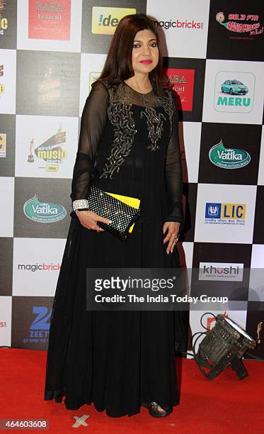 Alka Yagnik at Mirchi music awards in Mumbai.
