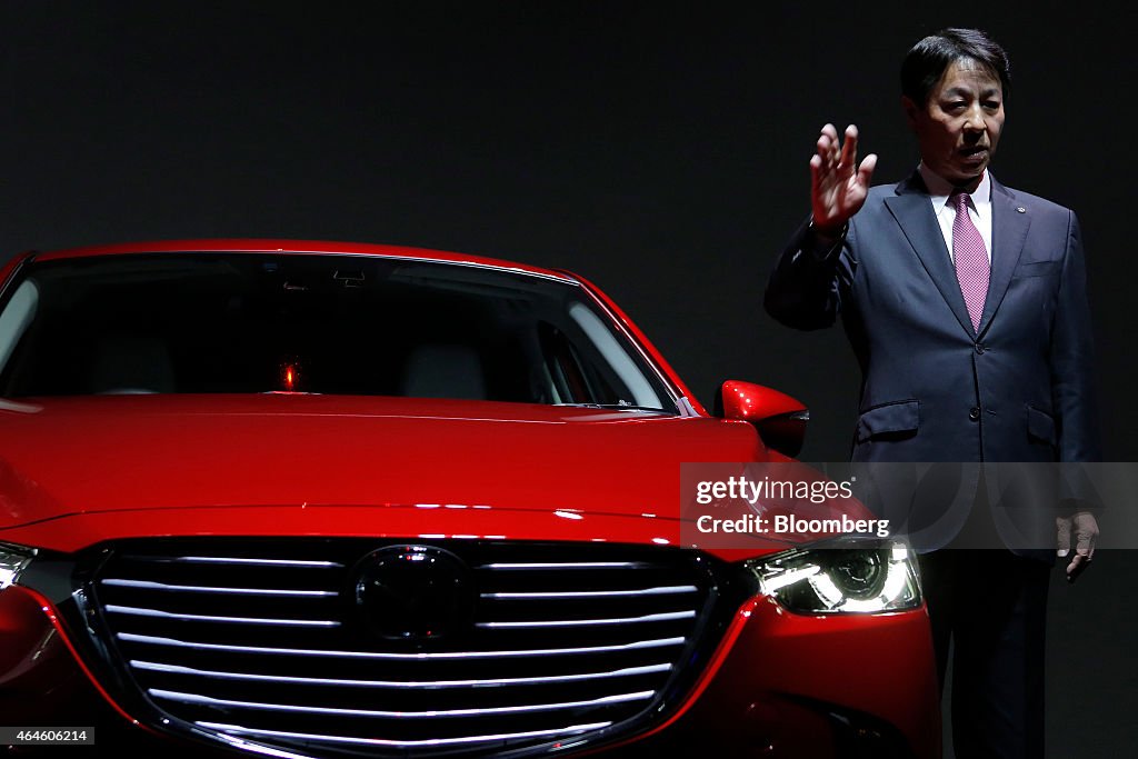 Mazda Motor Corp. Chief Executive Officer Masamichi Kogai Attends CX-3 Launch