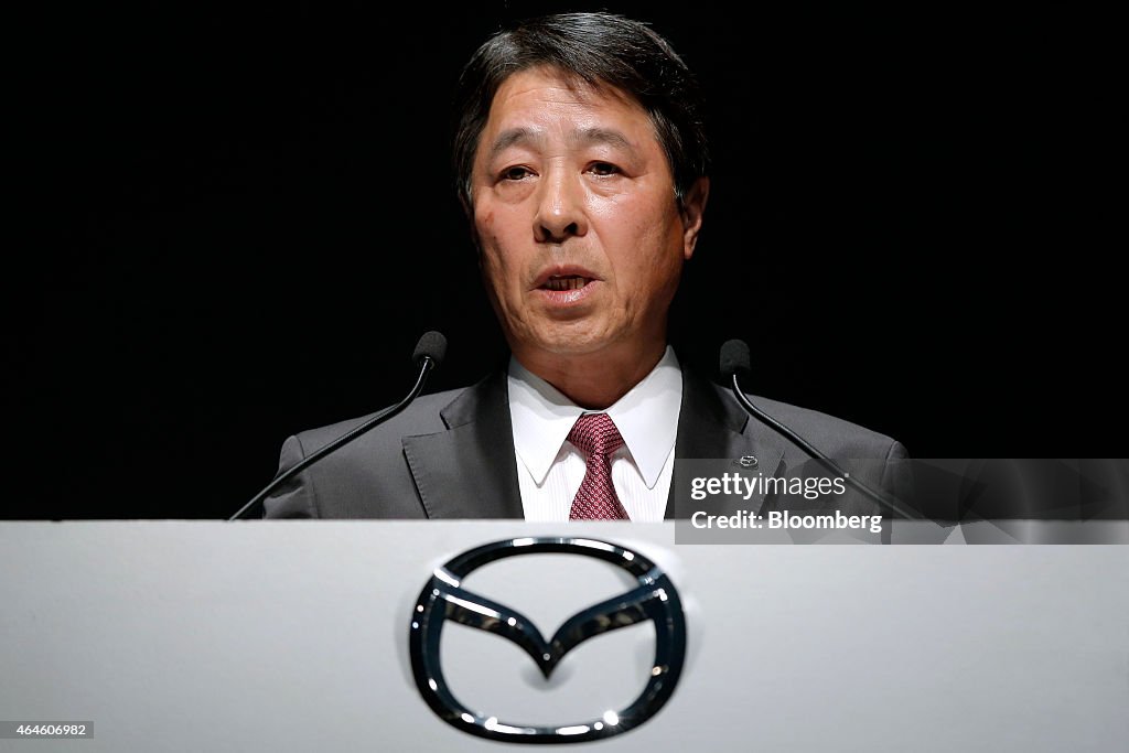 Mazda Motor Corp. Chief Executive Officer Masamichi Kogai Attends CX-3 Launch