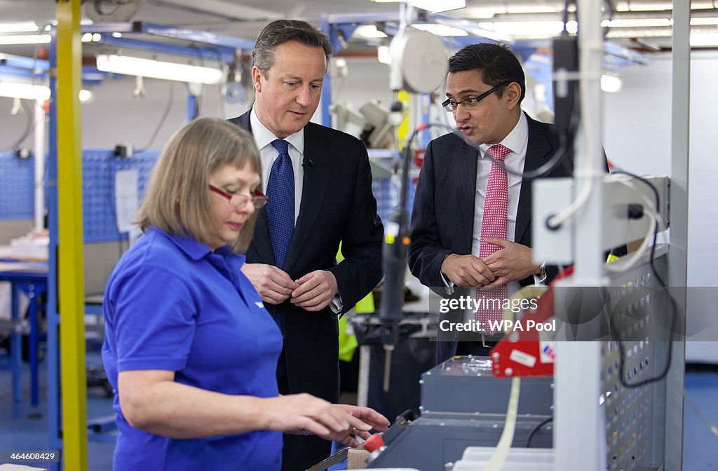 David Cameron Visits Ventilation Manufacturer Vent-Axia In Crawley