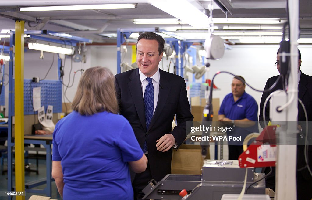 David Cameron Visits Ventilation Manufacturer Vent-Axia In Crawley