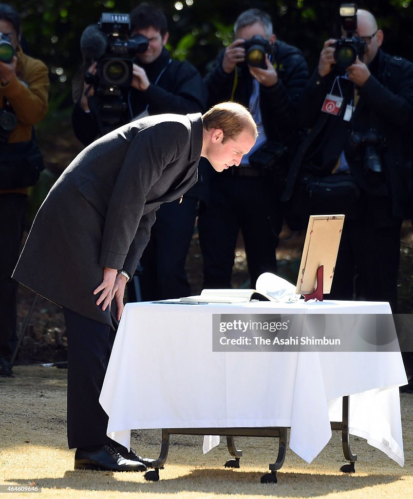 The Duke Of Cambridge Visits Japan - Day 2