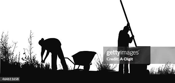 yardclearing - weeding stock illustrations