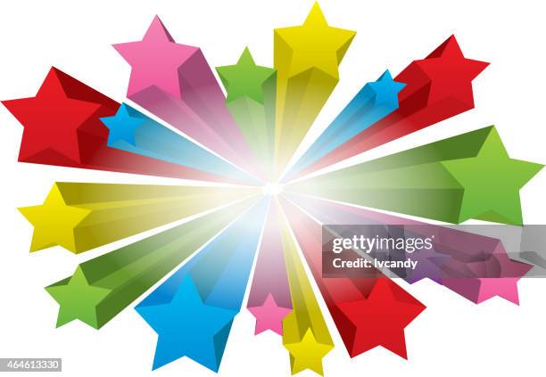 explosion stars - 3d stars stock-grafiken, -clipart, -cartoons und -symbole