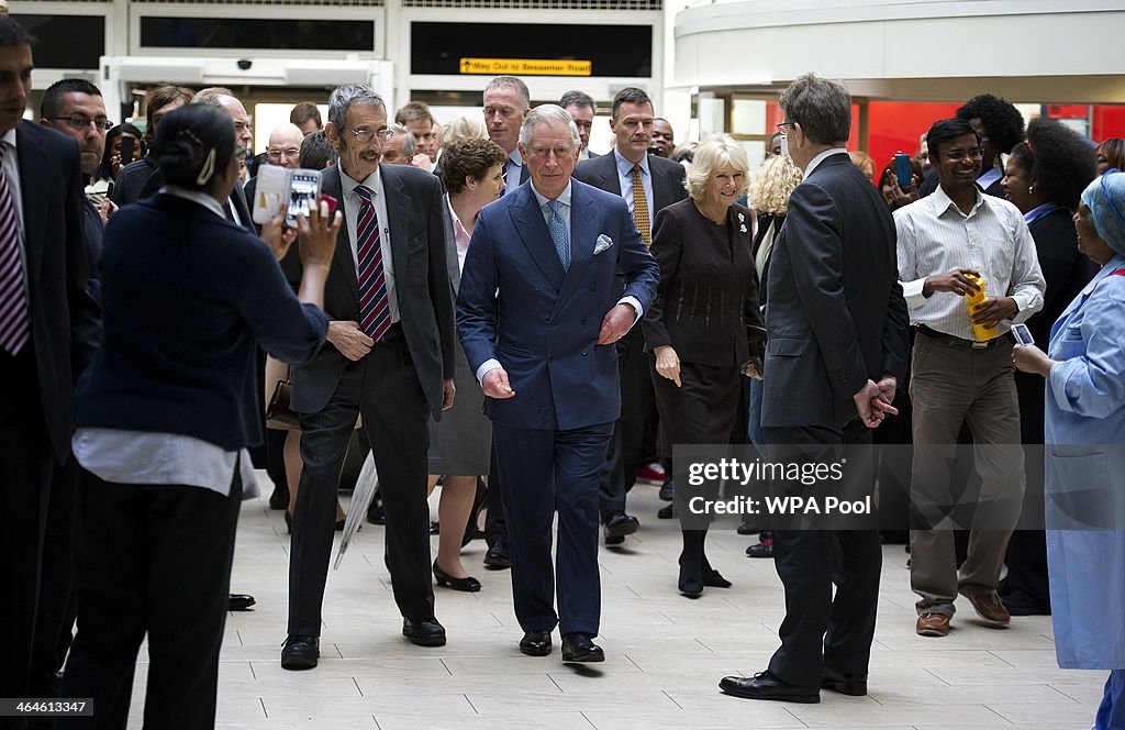 Prince Of Wales & Duchess Of Cornwall Visit King's College Hospital