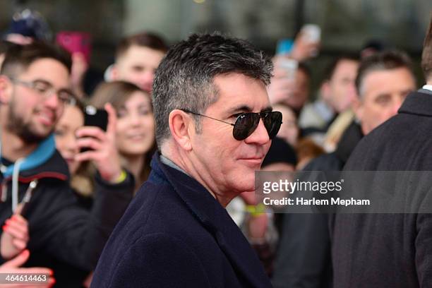 David Walliams and Simon Cowell attends the Cardiff auditions of Britain's Got Talent at Millenium Centre on January 23, 2014 in Cardiff, Wales.