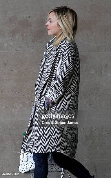 Fearne Cotton sighting at the BBC on February 27, 2015 in London, England.